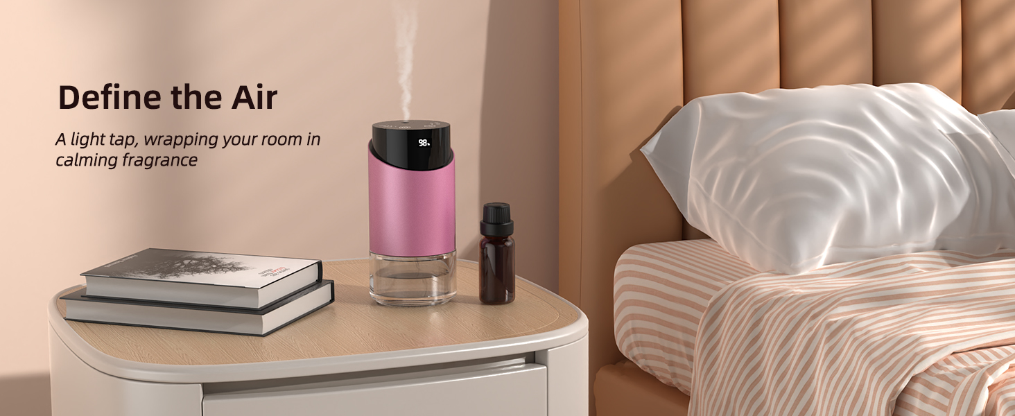 waterless diffuser essential oil scent aromatherapy portable battery operated home room office mini
