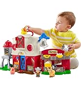 Fisher-Price Little People Toddler Learning Toy Caring for Animals Farm Playset with Smart Stages...