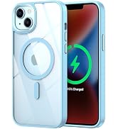SaiMeun Magnetic for iPhone 14 Case, [Compatible with MagSafe] [Military-Grade Protection] Crysta...