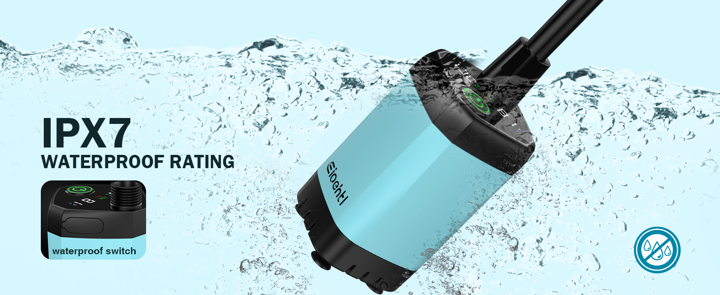 camp shower pump with heater