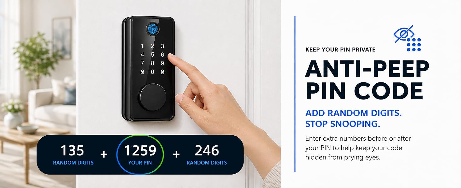 smart door lock with ip53
