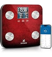 EILISON Digital Bathroom Scale with 4 Electrodes &amp; BIA Technology High-Precision Smart Body Fat A...
