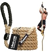 Climbing Rope Gym Exercise Ropes - 1.5 Inch Diameter 10FT 15FT 20FT 25FT 30FT 35FT 40FT 50FT Clim...