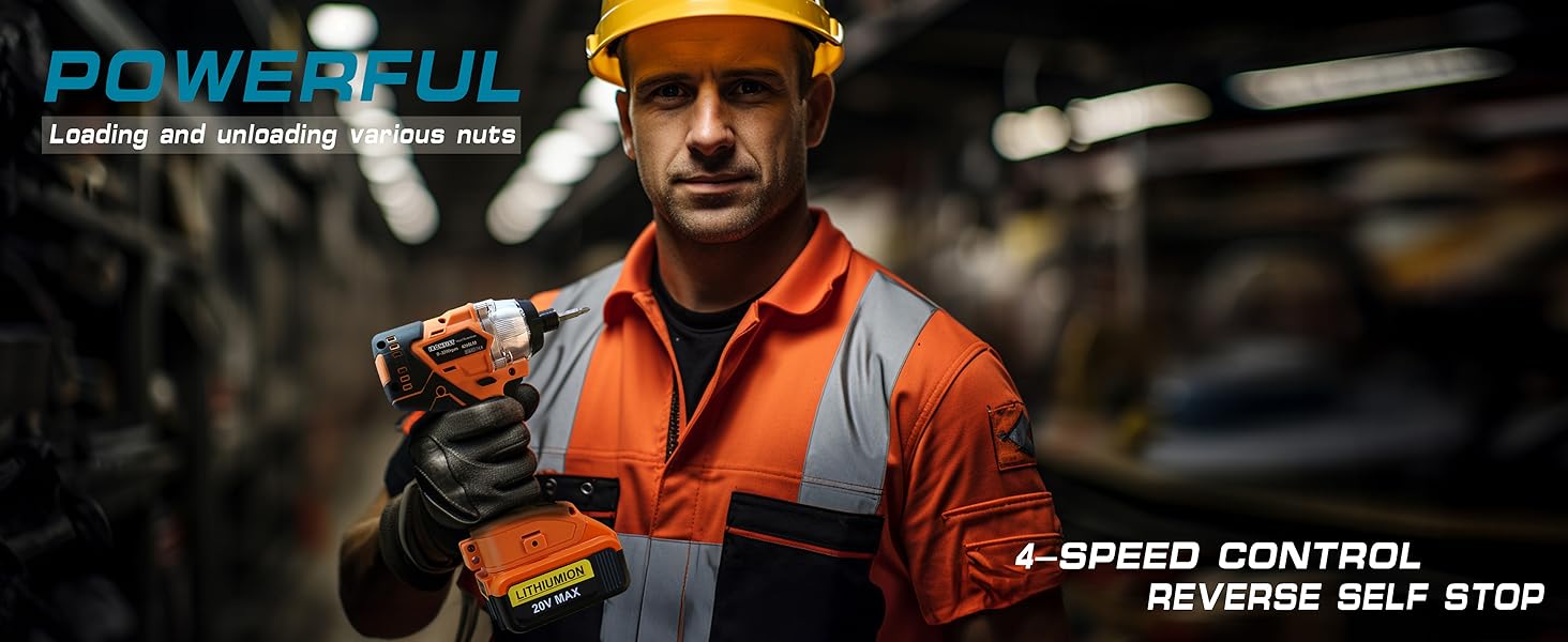 Cordless impact drive drill power electric 1/4 inch high torque brushless set combo lithium