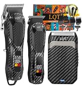 LQT Hair Clippers for Men, Cordless Beard Trimmer &amp; Electric Shaver,Rechargeable Grooming Kit, Ba...