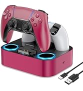 LVFAN PS5 Controller Charger Station, Fast Charging Dock for PlayStation 5 Controllers, Dual Cont...
