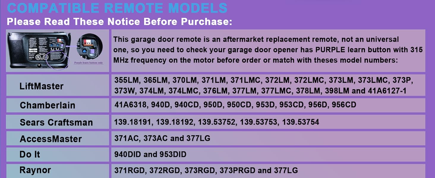 garage door keychain purple