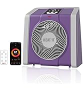 HEATIT Space Heater with Remote for Indoor, Digital Display with Thermostat,Containing Plasma &amp; O...