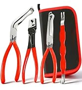 Rhevosil 4 Pcs Electrical Disconnect Pliers for Cars, Automotive Electrical Terminal Connector Se...