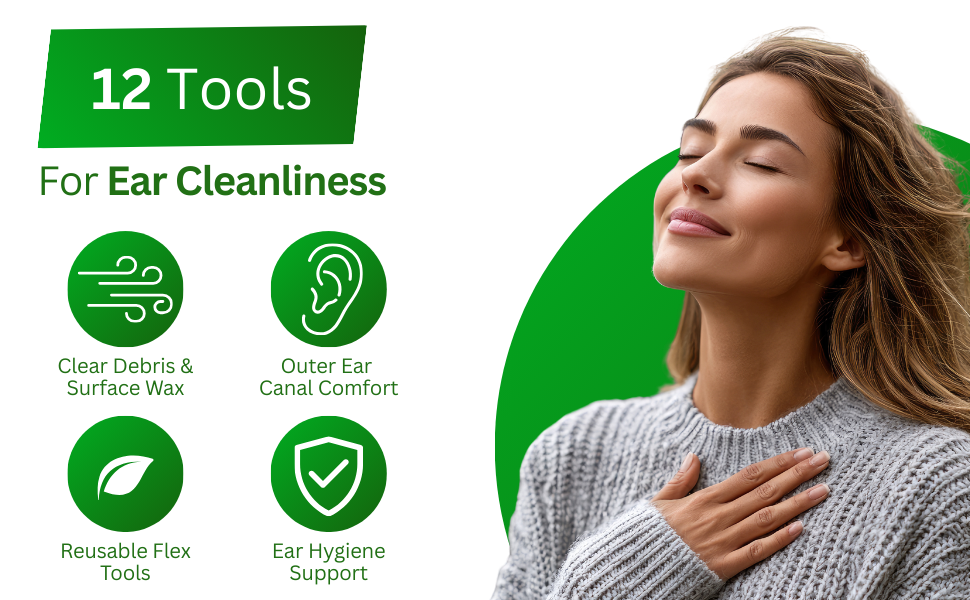 Perfect for ear hygiene, cleaning, itch relief, exfoliation, water extraction