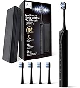 Marlincare Electric Toothbrush for Adults, Rechargeable Sonic Travel Toothbrush Teens with 4 Brus...