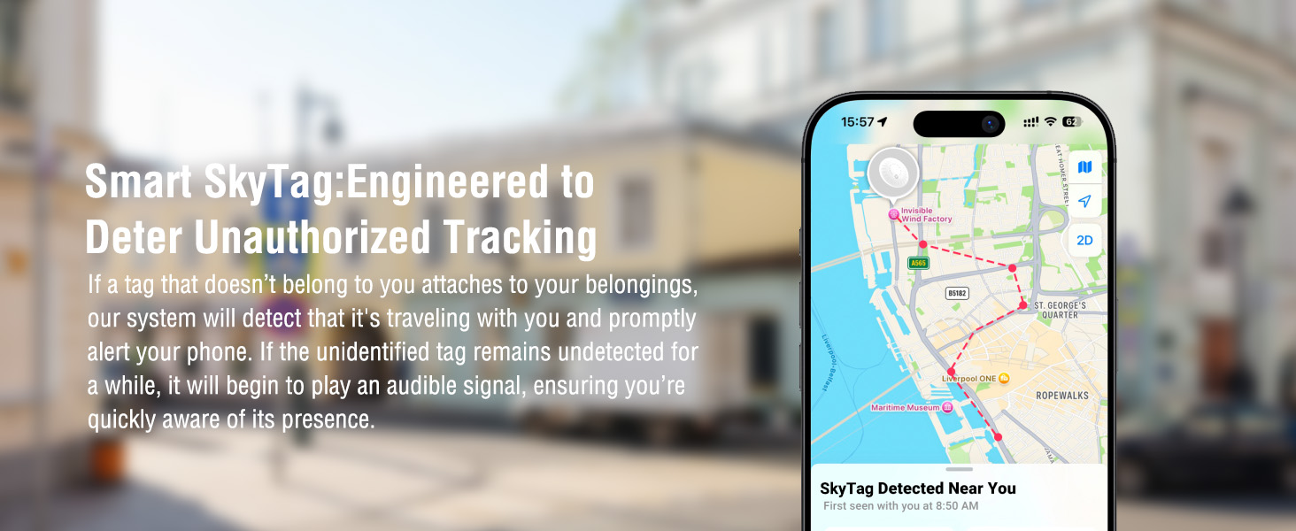 4smarts SkyTag Plus Apple Find My Tracker Bluetooth Locator Wallet/Key/Luggage Finder