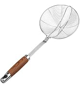 ChefBee 5.3" Spider Strainer Skimmer Spoon with Handle, Stainless Steel Wire Strainer Ladle for C...