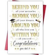 Cheeklee Graduation Card Gift for High School or College Graduate, Inspirational Congratulations ...