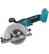 Compact Brushless Cordless Circular Saw Compatible with Makita 18V Battery, 20mm Arbor,Max Cuttin...