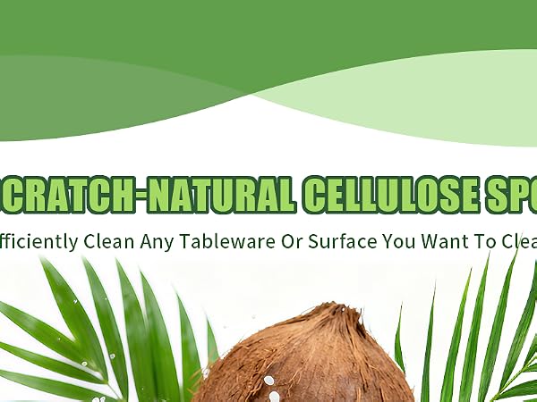 Sponges Kitchen Natural Dish Sponge Plant-Based