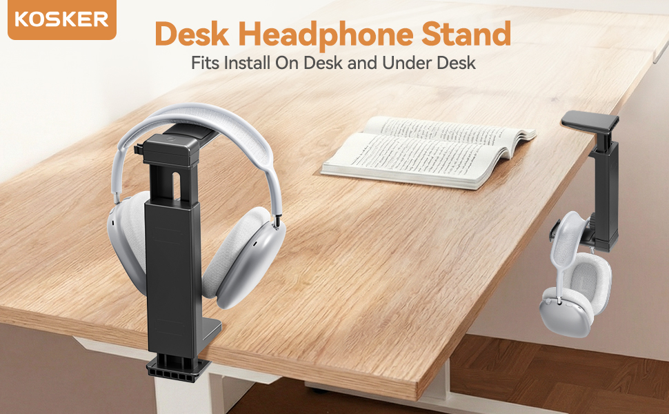 Desk headphone stand