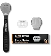 Facón Professional Callus Shaver Remover with 50 Blades, Pedicure Razor for Feet &amp; Hands, Foot Ra...