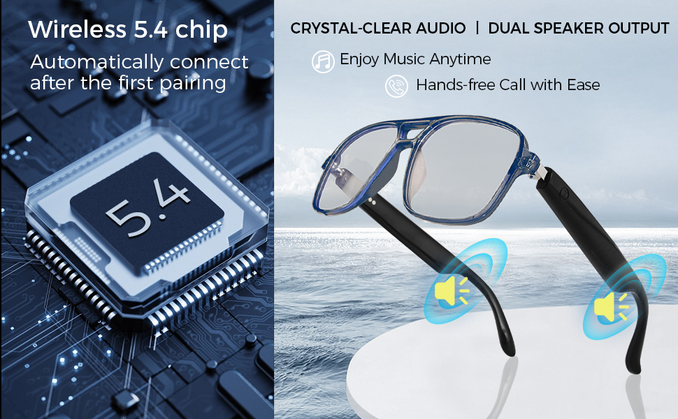 bluetooth audio glasses Music/Calling