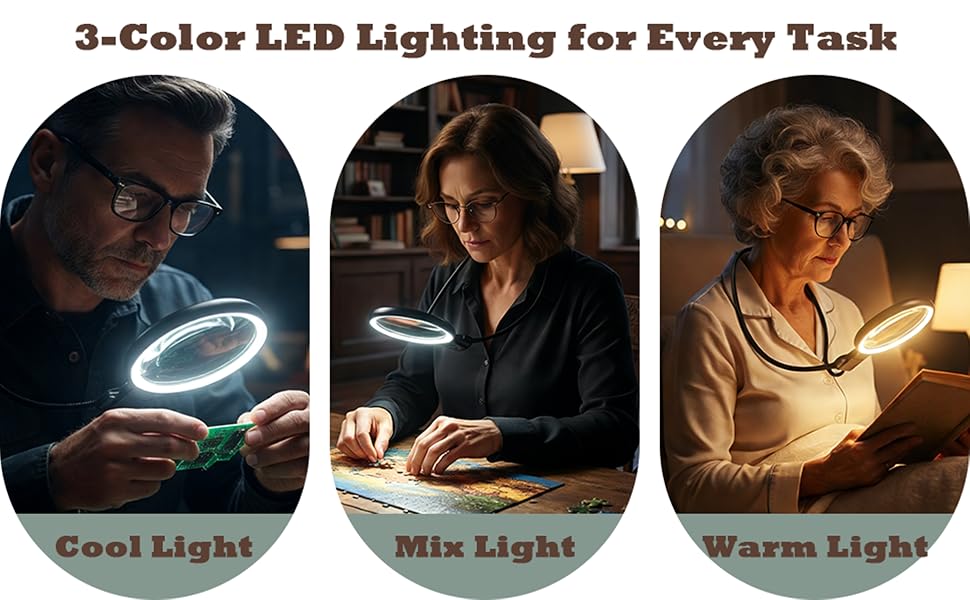 3 color LED lighting for every task