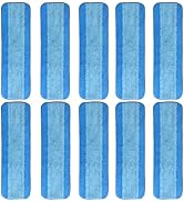 ZHAYAO 10 Pack Microfiber Cleaning Pads for Bona Mop, Reusable Microfiber Mop Pads for 18 Inch Mo...