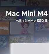UGREEN Mac mini M4 Dock &amp; Stand with NVMe SSD Enclosure, 3 USB A 10Gbps, USB C Data Port, SD Card...