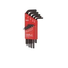 EKLIND 10111 Hex-L Key allen wrench - 11pc set SAE Inch Sizes .050-1/4 Short series