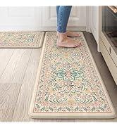 Collive Kitchen Mats for Floor, Cushioned Anti Fatigue Mat Non Skid Waterproof Kitchen Rugs Set o...
