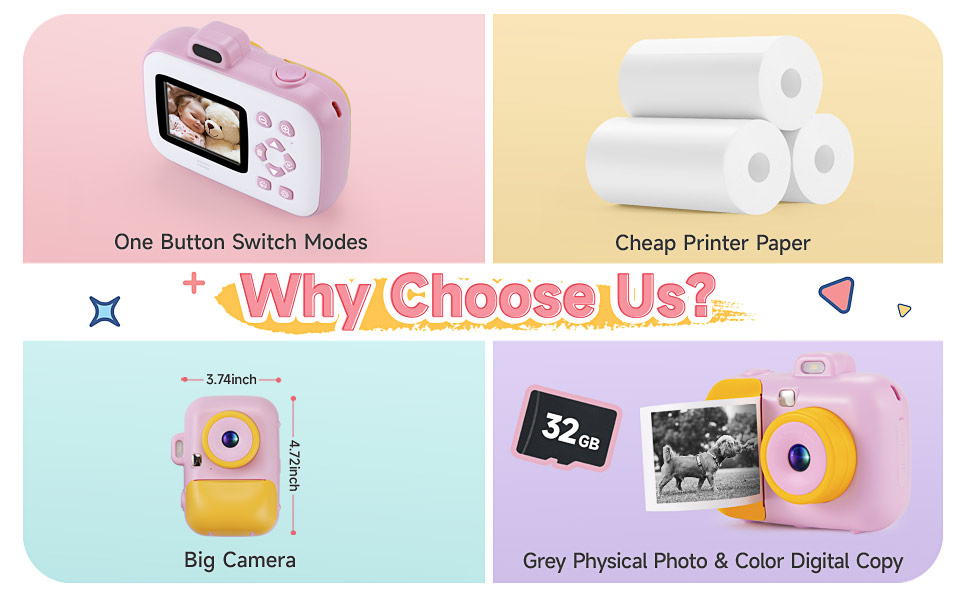 Kids Camera Instant Print
