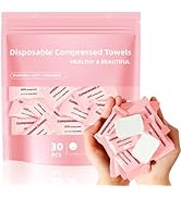 Compressed Disposable Face Towel, Thicker Individually Packaged Compressed Towels Dry Wipes, 30 P...
