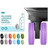10-Pack Upgrade Silicone Luggage Wheel Protectors Covers for Suitcases – Universal Fit 2-2.4 Inch...