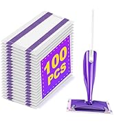 100 Pack Disposable Wetjet Pads Refills for Swiffer Wet Jet Mops, 4 Layers Thickened | Super Heav...