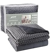 yescool Weighted Blanket with Cover (10 lbs, 41" x 60", Charcoal Gray) Heavy Blanket for Sleeping...