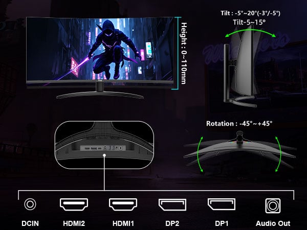 34 Inch 4K 16HZ Curved Gaming Monitor