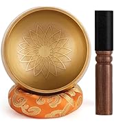 Relaehih Tibetan Singing Bowls Set-Hand-hammered in Nepal Sound Bowl for Meditation, Yoga, Chakra...
