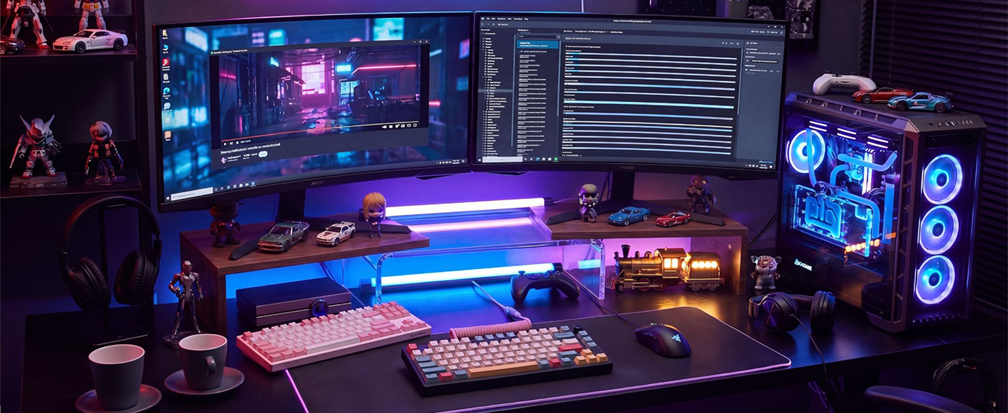 dual monitor riser