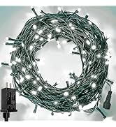 Upgraded 33 FT 100 LED Christmas Lights Outdoor Indoor, Extendable Waterproof White String Lights...