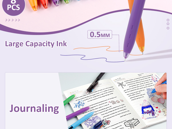FIOVER Colored Gel Pens , School Supplies, Gifts for Nurses and Teens, Stocking Stuffers for Women