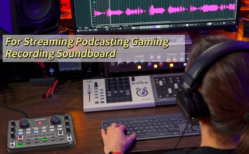 Live Sound Card Audio Mixer