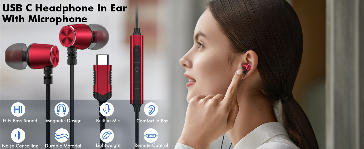 usb c headphones wired