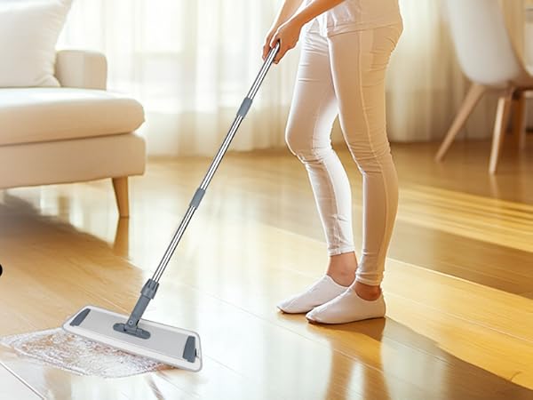 flat mop clean