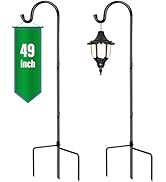 GOFORWILD Shepherd Hooks 2 Pack Adjustable, 49 inches Tall, Premium Metal Garden Hook for Outdoor...
