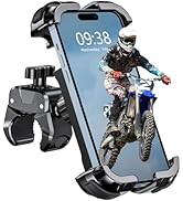 Zewdov Motorcycle Phone Mount, Upgrade Bike Phone Mount [1s Lock][Secure Protection], 360° Rotata...