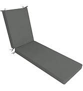 Favoyard Outdoor Lounge Chair Cushion 72x21x3 in Rainproof Color Fade-Resistant &amp; Removable Cover...
