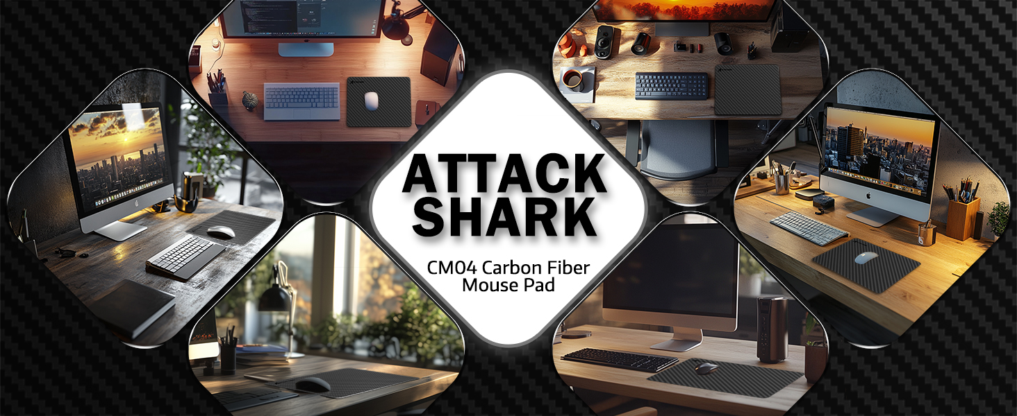 ATTACK SHARK CM04 Carbon Fiber Mouse Pad