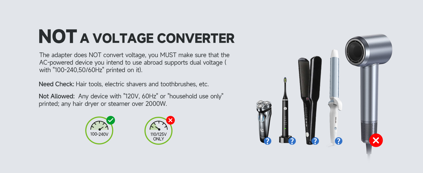 not a voltage converter