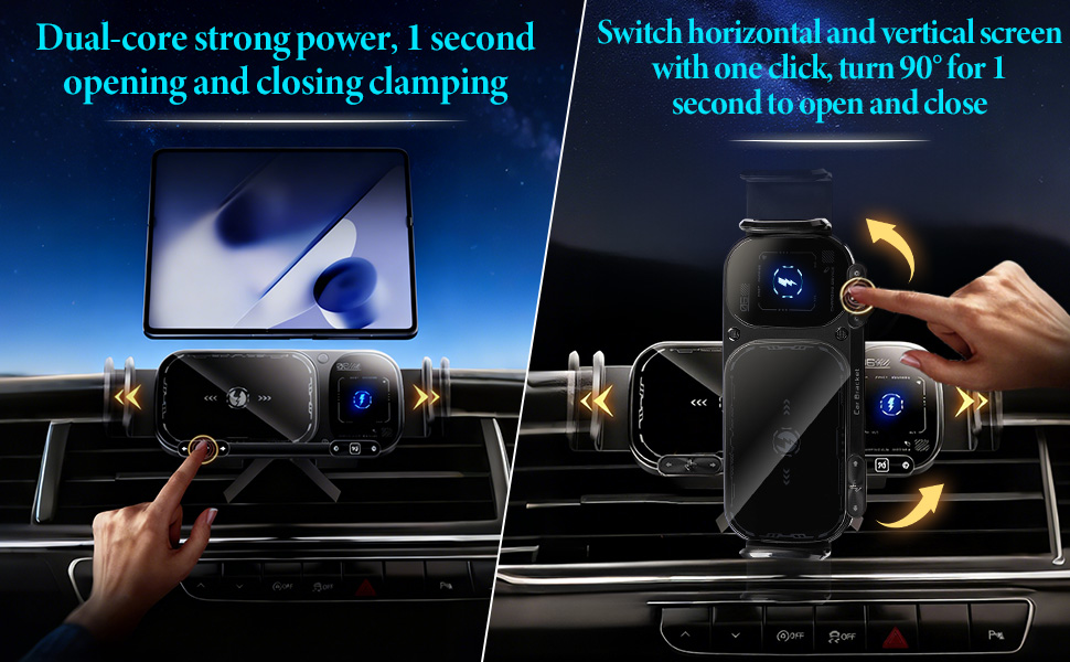 Wireless Charging Rotating Car Mount