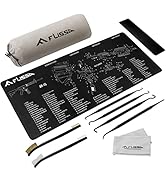FLISSA Gun Cleaning Mat, Non-Slip Double Thickness Gun Mat, 12"x36", with Exploded Diagram, Magne...