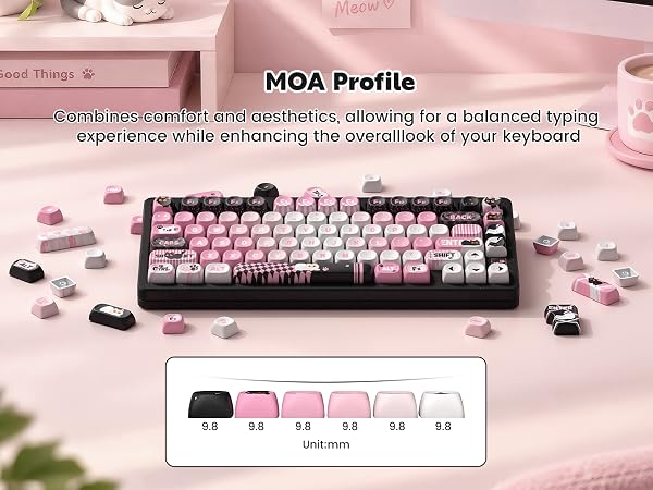 MOA Profile Keycaps for Comfortable Typing