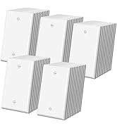 [50 Pack] BESTTEN 1-Gang Blank Wall Plate, No Device Outlet Cover, H4.53” x W2.76”, Unbreakable P...